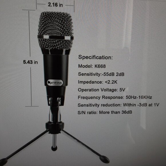 FIFINE USB Microphone - Picture 4 of 7